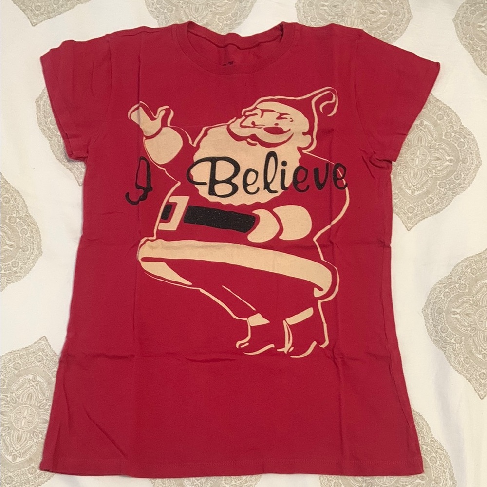 Red Short Sleeve Holiday Graphic Tee